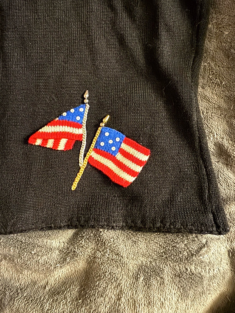Michael Simon vintage 90s NWOT American flag patriotic USA America sweater vest - Picture 9 of 11